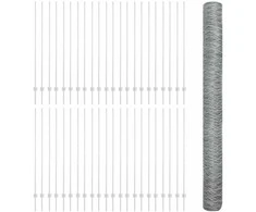 Hexagonal Fence with Post 100 x 1,5 m Galvanizuotas plienas