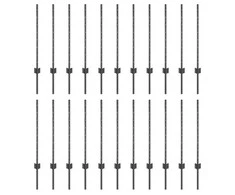 Tvorelės stulpas 22 pcs Pilka 120 cm Plienas