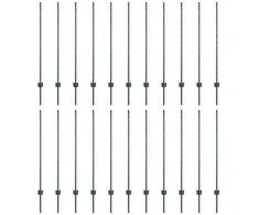 Įmontuotas tvoros stulpas 22 vnt. Žalia 160 cm