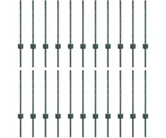 Tvorelės stulpas 22 pcs Žalia 100 cm Plienas