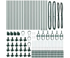 Tvorelės stulpas 26 pcs Pilka 3,2 x 3,2 x 90 cm