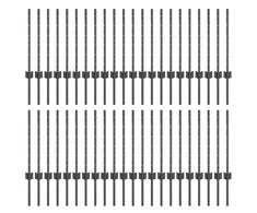 Įmontuotas tvoros stulpas 44 vnt. Pilka 100 cm