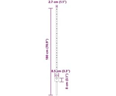 Įmontuotas tvoros stulpas 44 vnt. Žalia 180 cm