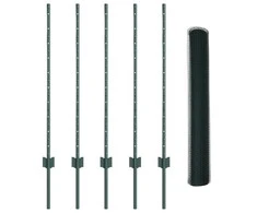 Hexagonal Fence with Post 10 x 1 m PVC dengtas plienas Žalia