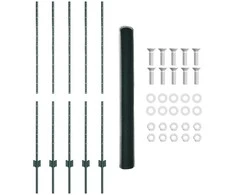Hexagonal Fence with Post 10 x 1,4 m PVC dengtas plienas Žalia