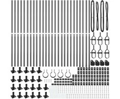 Tvorelės stulpas 26 pcs Pilka 3,2 x 3,2 x 160 cm