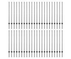 Įmontuotas tvoros stulpas 44 vnt. Pilka 160 cm