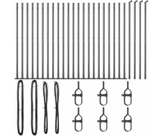 Tvorelės stulpas 26 pcs Pilka 3,2 x 3,2 x 130 cm