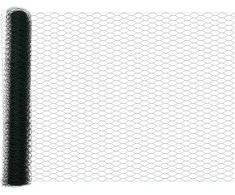 Hexagonal Fence with Post 50 x 1 m PVC dengtas plienas Žalia
