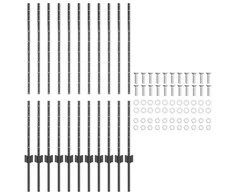 Įmontuotas tvoros stulpas 11 vnt. Pilka 160 cm