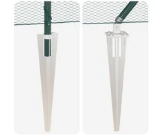 Hexagonal Fence with Post 25 x 1,2 m PVC dengtas plienas Žalia