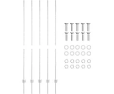 Įmontuotas tvoros stulpas 5 vnt. Sidabrinė 200 cm