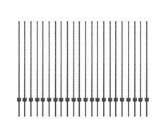 Įmontuotas tvoros stulpas 22 vnt. Pilka 180 cm