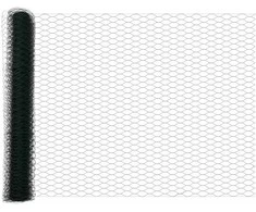 Hexagonal Fence with Post 10 x 1 m PVC dengtas plienas Žalia