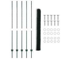 Hexagonal Fence with Post 10 x 1,6 m PVC dengtas plienas Žalia