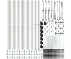 Tvorelės stulpas 52 pcs Pilka 3,2 x 3,2 x 90 cm