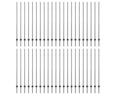 Tvorelės stulpas 44 pcs Pilka 200 cm Plienas