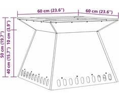 Laužavietė Juoda Atmosferos poveikiui atsparus plienas