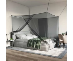 Uodų tinklas lovai 3 vnt. 156 mesh Juoda 220 x 180 x 180 cm