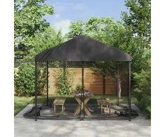 Uodų tinklelį pavėsinei 220 mesh Juoda 3,6 x 3,6 x 2 m