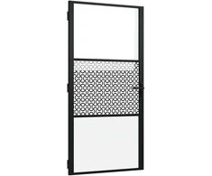 Stiklinės durys Juoda 102,5 x 3,5 x 201,5 cm Aliuminis