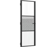 Stiklinės durys „Fretwork“ Juoda 76 x 3,5 x 201,5 cm Aliuminis