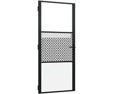Stiklinės durys „Fretwork“ Juoda 93 x 3,5 x 201,5 cm Aliuminis