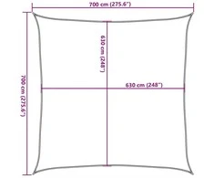 Uždanga nuo saulės, taupe spalvos, 7x7m, HDPE, 160g/m²