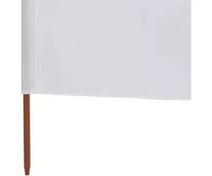 Uždanga nuo vėjo, balta, 400x120cm, audinys, 3 plokštės