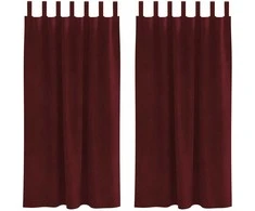 Užtemdymo užuolaidos 2 pcs Vyno raudona 140 x 175 cm Aksomas