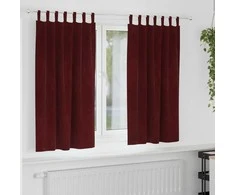 Užtemdymo užuolaidos 2 pcs Vyno raudona 140 x 175 cm Aksomas
