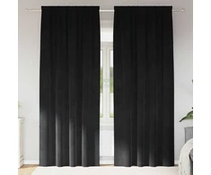 Užtemdymo užuolaidos 2 pcs Juoda 140 x 225 cm Aksomas