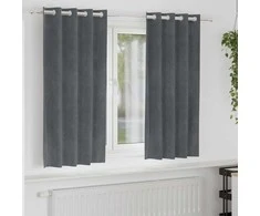 Užtemdymo užuolaidos 2 pcs Šviesiai pilka 140 x 175 cm Aksomas