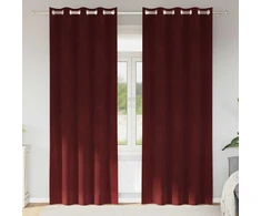 Užtemdymo užuolaidos 2 pcs Vyno raudona 140 x 225 cm Aksomas