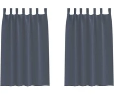 Užuolaidos su žiedais, blokuojančios šviesą 2 pcs Antracitas