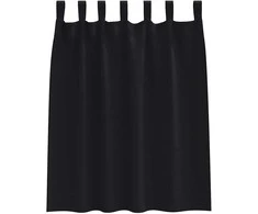 Užuolaidos su žiedais, blokuojančios šviesą 2 pcs Juoda
