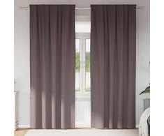 Užuolaidos su žiedais, blokuojančios šviesą 2 pcs Tamsiai rudas