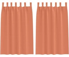 Užuolaidos su žiedais, blokuojančios šviesą 2 pcs Terakotos