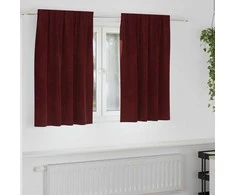 Užtemdymo užuolaidos 2 pcs Vyno raudona 140 x 140 cm Aksomas