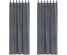 Užtemdymo užuolaidos 2 pcs Šviesiai pilka 140 x 245 cm Aksomas