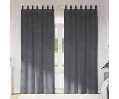 Užtemdymo užuolaidos 2 pcs Šviesiai pilka 140 x 245 cm Aksomas
