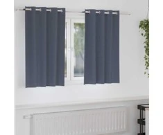 Užuolaidos su žiedais, blokuojančios šviesą 2 pcs Antracitas