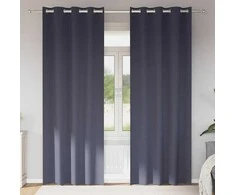 Užuolaidos su žiedais, blokuojančios šviesą 2 pcs Antracitas