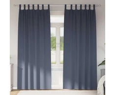 Užuolaidos su žiedais, blokuojančios šviesą 2 pcs Antracitas