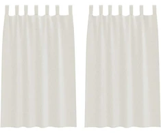 Voile Užuolaida 2 pcs Kreminė 175 x 140 cm Poliesteris