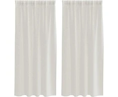 Voile Užuolaida 2 pcs Kreminė 175 x 140 cm Poliesteris