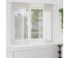 Voile Užuolaida 2 pcs Kreminė 175 x 140 cm Poliesteris