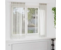 Voile Užuolaida 2 pcs Kreminė 175 x 140 cm Poliesteris