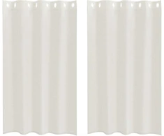 Voile Užuolaida 2 pcs Kreminė 175 x 140 cm Poliesteris