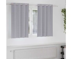 Užuolaidos su žiedais, blokuojančios šviesą 2 pcs Metalo pilka